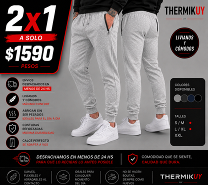 2x1 Pantalones Deportivos Premium Hombre | Máxima Comodidad + Calce Perfecto