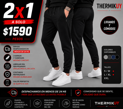 2x1 Pantalones Deportivos Premium Hombre | Máxima Comodidad + Calce Perfecto