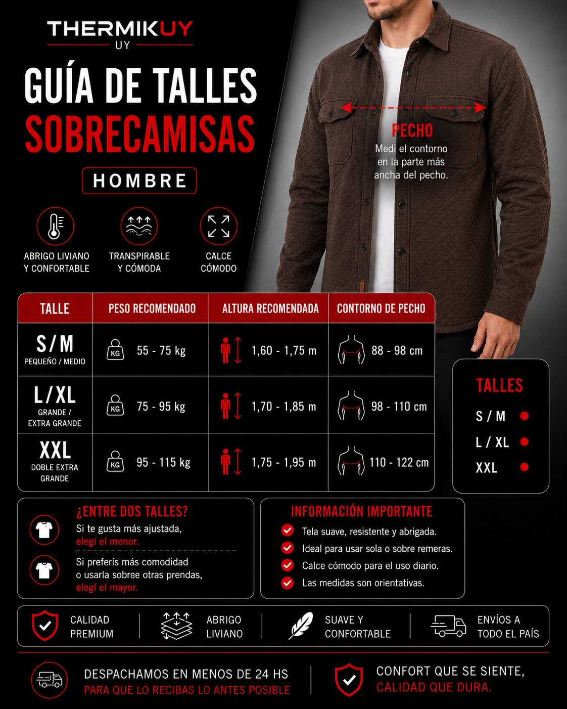 Sobrecamisa Premium Hombre | 2x1